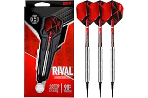 Harrows Rival - Juego de dardos de punta suave (90% tungsteno), varios pesos y varios colores
