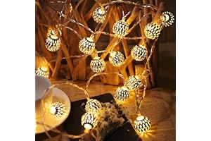 One94Store 3 Meter 14 LED Maccoran Ball String Lights Perfect for Indoor/Outdoor Decoration for Diwali, Christmas, Birthday, Navratri, and Valentine s Day Gifts(Warm White)