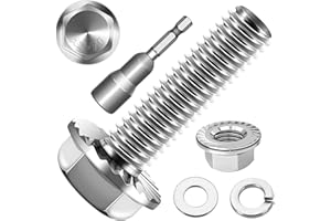 DAYALO Lot de 10 vis à tête hexagonale M6 x 25 en acier inoxydable A2 V2A, à six pans extérieurs, filetage complet, rondelles, rondelles à ressort et écrous/vis avec embout hexagonal magnétique