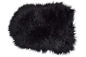 HAPPY FROG 2011 100% GENUINE SHEEPSKIN Patchwork Motorcycle Git Seat COVER with 2 Elastic Straps (Black)