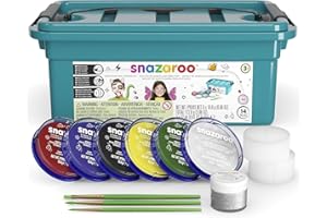 Snazaroo - Pintura facial y corporal, mini kit para principiantes, 14 piezas