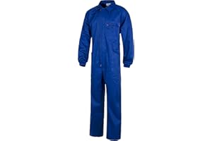 TEAMWORK Work Team Buzo Italiano, Cuello Solapa, Manga ranglan, un Bolso de Pecho y Cremalleras de Nylon. Hombre Azulina 66