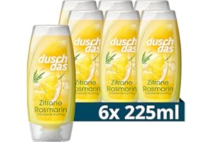 ‎DUSCHDAS Duschdas Duschgel Zitrone Rosmarin Duschbad mit Fresh-Energy-Duftformel sorgt für einen erfrischenden Start in den Tag 6x 225 ml