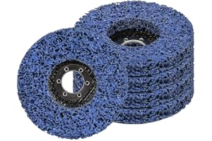 ANESTY CSD Scheibe Schleifscheibe, Ø 115mm Reinigungsscheibe Set, Grobreinigungsscheibe für Winkelschleifer, Clean Strip Disc Nylongewebescheibe für Schleifens Polierens Rostentfernung (5 Stück - Blau)