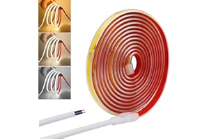 Wisada 220V COB LED Strip Light, 240 LEDs/m, IP65 impermeabile, striscia di luce LED flessibile per Rooflight Soggiorno Cucina Decorazione (Bianco Caldo (3000-3500K), 10M)