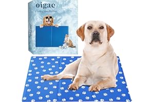OIGAE Groß Kühlmatte für Hunde, Kühlmatte Katze,Dog-Paw Gel Kratzfest rutschfest Weich Wasserabsorbierend Geruchlos Hundedecke für Sommer Ungiftige Gelauflagen 120X70CM