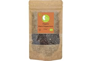 Organic Black Peppercorns - Certified Organic- by Busy Beans Organic (500g)