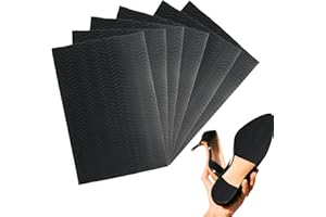 CJMUQHEHH 6 Stück Schuhsohlenschützer, rutschfeste Schuhsohlenschützer, Schuhsohle Reparatur Weich Protektoren, Selbstklebende Rutschfester Gummischuhboden, Geräuschreduzierungsaufkleber selbstklebend (Schwarz)