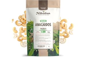 PLANÈTE AU NATUREL Anacardos Bio 1kg - Sin sal, Sin tostar, 100% Natural - En-cas, Colación, Cocina - Premium