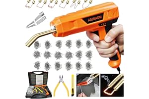 AIUNAOM 220W Kunststoff Schweißgerät 2 in 1 Reparaturset für Auto-Stoßstangen mit 800 Stück Hot Hefter für Heißverbindung und einem Glättkopf Zur Reparatur von Kunststoffteilen bei Autos Kajaks etc