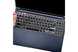 UUONDO Housse de Clavier pour ASUS VivoBook 16X, 16 F1603 M1603 X1603 M1605, Pro 16X OLED K3605 K6602 N7601 TN3604, 15 15.6 K3502 M3502 M1503 M6501 K6501, Zenbook 15 Q539ZD UM3504 (Noir)