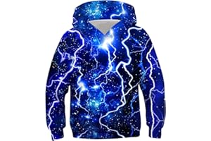 Belovecol Boys Girls Hoodies 3D Novelty Pullover Kids Funny Pullover Sweatshirts Long Sleeve Hooded with Pocket for 6-16 Years