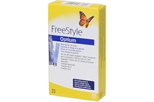 FREESTYLE LITE Abbott, Freestyle Abbott Optium Strisce Per Il Controllo Della Glicemia, Giallo, Confezione Da, Viola, 25 Strisce