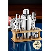 Transformacion Shaker Kokteyl Set - 7 Par&ccedil;a 550 Ml Shaker Coctail Set Bambu Standlı, 721826
