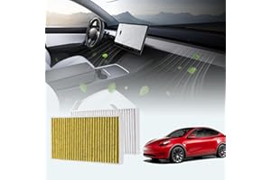 BASENOR Tesla Model Y Model 3 Filtre à air de cabine de rechange 2016-2023 Gen 2 Tesla Accessoires Charbon actif (lot de 2)