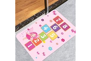 URMAGIC Tapis de marelle pour Enfants, Tapis antidérapant 60X180cm, Tapis de Jeu pour Chambre d'enfants, Tapis éducatif Doux Lavable pour Enfants, Tapis pour Enfants, Cadeau pour Fille/garçon