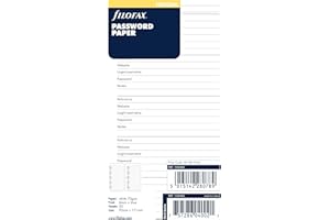 ‎FILOFAX Filofax 132682 95 x 171 mm persönliches Passwort Papier Nachfüllpack