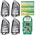 Autel MaxiIM Ikey, IKEYBW004AL, Programmable Smart Universal Key Replacement, 4pcs, OE-Quality Key Fob for BMW, IMMO Learning, Dual-Band, Work with KM100 XP400PRO XP200 for IM508S IM608 PRO