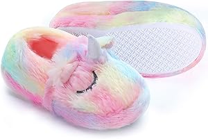 Dream Bridge Pantoufles pour Enfants, Chaussons en Peluche d'hiver pour Tout-Petits