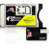 DIGIQUEST CAM Tivùsat 4K Ultra HD certificata | Accesso ai canali HD e 4K | Facile installazione | Ideale per amanti di cinem