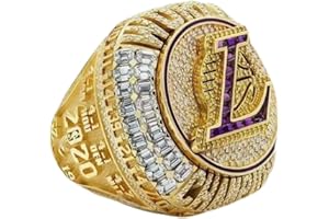 XXSLY Replik des Lakers Championship Ring 2020, LA Champions Ring mit Champions Holzbox, für Fans Kollektion Souvenirs