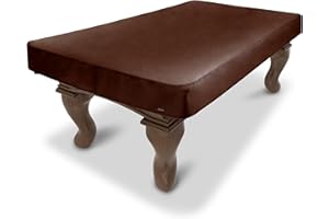 GoSports Funda para Mesa de Billar de Cuero sintético, Impermeable y Resistente al desgarro, Cubierta Resistente para Mesa de Billar para Interiores y Exteriores, Color marrón