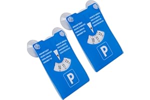 Your Day Mate Disco di parcheggio con Ventose, 2 Pezzi, Blu, in Cartone, Regolabile su Entrambi i Lati, parchimetro con Otto Lingue, per Auto, Camion, Camper, Disco di parcheggio