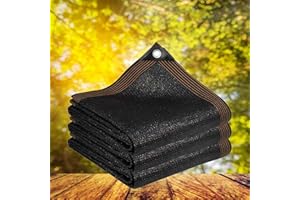 DZHTUF 1x2m,2x3m,2.5x6m,3x4m,5x5m,Beschattungsnetz, Garten Schattennetz, Sonnenschutznetz, Rechteckiges Sonnensegel, Wind Schattierungsnetz,Balkon-Sichtschutznetz, Schwarz.,3x5m(9.8 * 16.4ft)