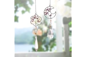 ACA LIFESTYLE Crystal gifts for women partners crystal sun catchers rainbow drops, Add calm with two hanging decor tree of life. gifts for mum garden decor
