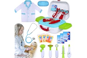 INNOCHEER Arztkoffer Kinder Medizinisches Doktor Arztkittel Rollenspiel Spielzeug für Kinder Jungen Mädchen