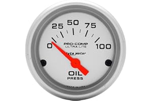 Auto Meter 4327 Ultra-Lite Electric Oil Pressure Gauge, 2-1/16 inch