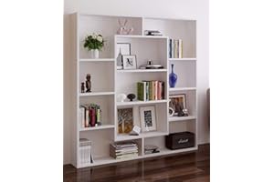 HOMIDEA VENUS Libreria - Scaffale per libri - Scaffale per ufficio/soggiorno dal design moderno (Bianco)