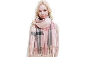 RIIQIICHY Sciarpa Donna Invernale Scozzese Pashmina Scialle Caldo Regalo Natale Donna Compleanno