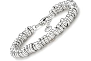 SAGA GIOIELLI® BRACCIALE DONNA INTRECCIATO NODINI ACCIAIO DIVERSI COLORI