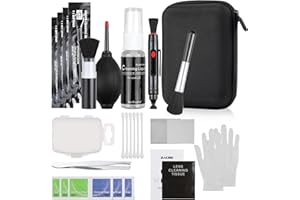 ZACRO 49 en 1 Kits Limpieza Cámara Reflex Profesional para Cámaras Réflex y Lente Optica Cámaras Digitales DSLR, Carcasa Impermeable Negra