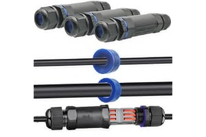 Elektrisk kabelkoppling, CTRICALVER 3 stycken IP68-förlängningskabelanslutning, anslutningskabeldiameter Ø 6 mm – 12 mm, vatt