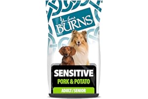 Burns Pet Nutrition Hypoallergenic Complete Dry Dog Food Adult and Senior Dog Sensitive with Pork and Potato, 12 kg