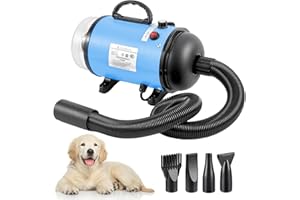 Memows Dog Hair Dryer, 2800W Dog Blaster Dryer, Stepless Speed Pet Dryer Blower with 4 Different Nozzles
