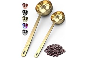 ORBLUE Cucharas Medidoras de Acero Inoxidable para Echar Café, Set de 2 (Gold)