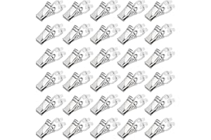 DIBOTELL T-Glider Vorhangklammern,30 Stück Gardinenröllchen,Vorhang Clips,Gardinenröllchen Mit Kunststoff-Klammern,Gardinenröllchen für Schiene,Riemenscheibe Vorhang Clip für T-Schienen