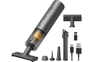 HOTO Aspirabriciole Auto Senza Fili, 20000Pa Mini Aspirapolvere Potente, 4 in 1 Aspirapolvere Portatile, Aspira Briciole Elettrico per Auto, Casa, Ufficio, PC, Animale Domestico