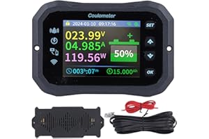 CANDEON Monitor Batteria WIFI, Capacità 400A 10-100V Schermo a Colori Rilevamento Bidirezionale Tester Al Piombo Acido per Auto RV