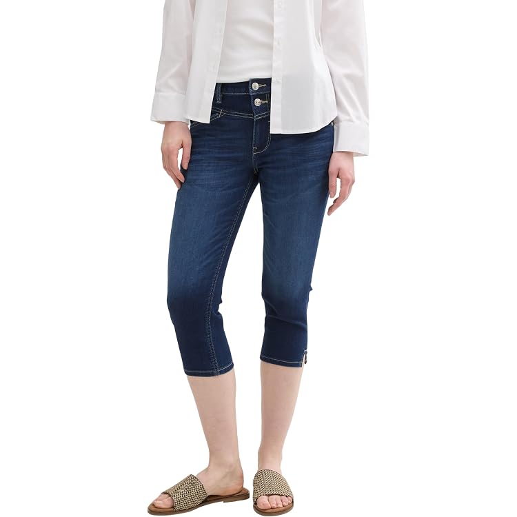 TOM TAILOR Damen Capri Hose – Tapered Relaxed Fit, Aus Weicher Baumwolle Mit Stretch, Verschiedene Anlässe