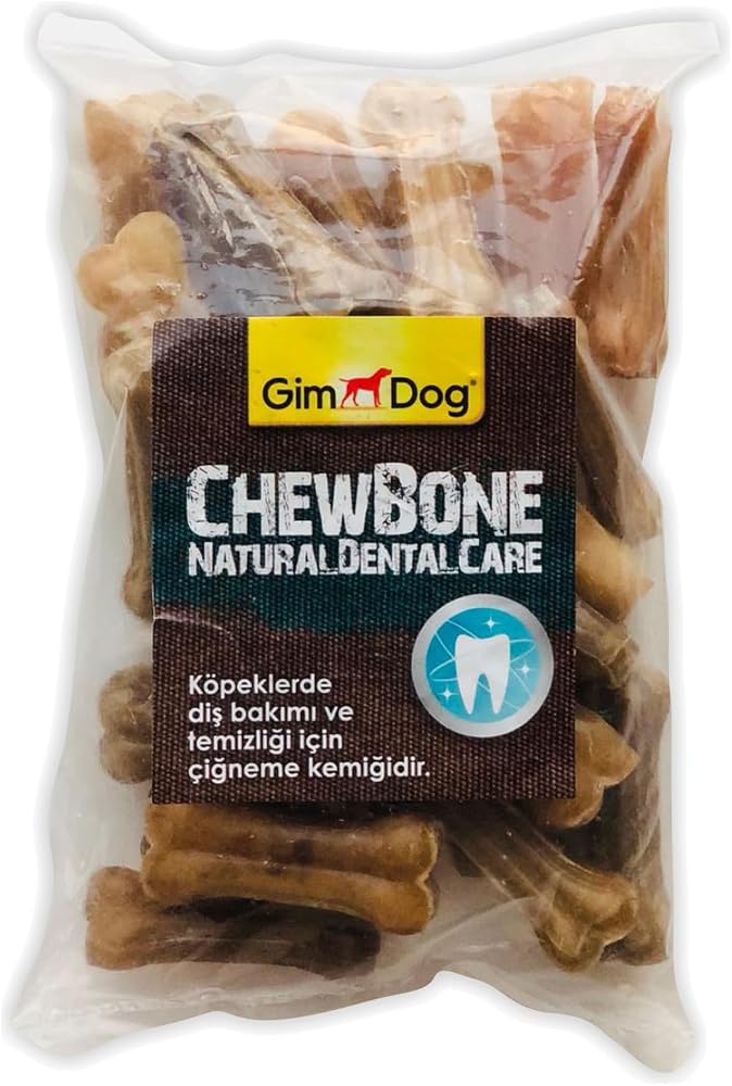 GimDog Mordimi Press Kemik Naturel Mini Köpek Çiğneme Kemiği 2'' (5 cm) 25'li Paket Sığır Derisi Küçük Irk
