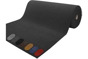 casa pura Passatoia al Metro Anti-Sporco - Hong Kong - Tappeto Entrata Interno Asciugapassi - Moquette a Pelo Corto - Molte Misure - Antracite - 100 x 300 cm