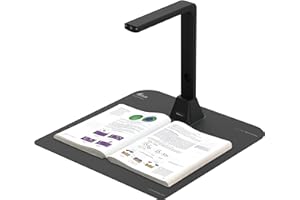 ‎IRISCAN IRIScan Desk Professioneller Buchscanner A3 LED, OCR Dokumentenscanner 12MP Kamera Visualizer -v5PRO: PDF-Editor, tragbarer Scanner, Buchscanner, AI-Flachlegung-Auto-Scan-Finger-Verstecken, WinMac