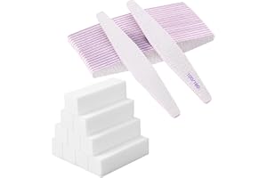 Carehabi 30 Pezzi Lime per Unghie e Buffer per Unghie, Lima 100/180 Unghie Professionali, Buffer Unghie Professionale per Salone Unghie, Nail Art Fai da te a Casa