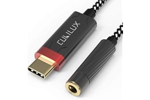 Cubilux USB C Headphone Amplifier Supports 96 KHz/24-Bit, USB C to 3.5mm Audio Adapter for iPhone 16/15 Pro Max, iPad Pro 13/12.9/11, iPad Air 13/5th/4th, S25/S24/S23, Pixel 9/8/7 Pro, 8a/7a