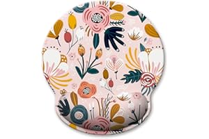 Atufsuat Ergonomisches Mauspad mit Handgelenkstütze, Memory-Schaumstoff, Handgelenkauflage, niedliches Computer-Laptop-Büro, Schmerzlinderungs-Mauspad für Gaming, Arbeit, Frauen, Mädchen