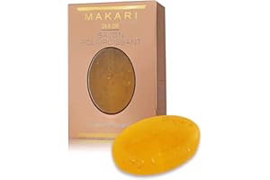 Makari 24K Gold Lightening Savon - Avec oméga 3 & probiotique - Idéal pour éliminer les cicatrices, les marques strech, les cellules mortes de la peau et le rajeunissement laissant la peau lisse